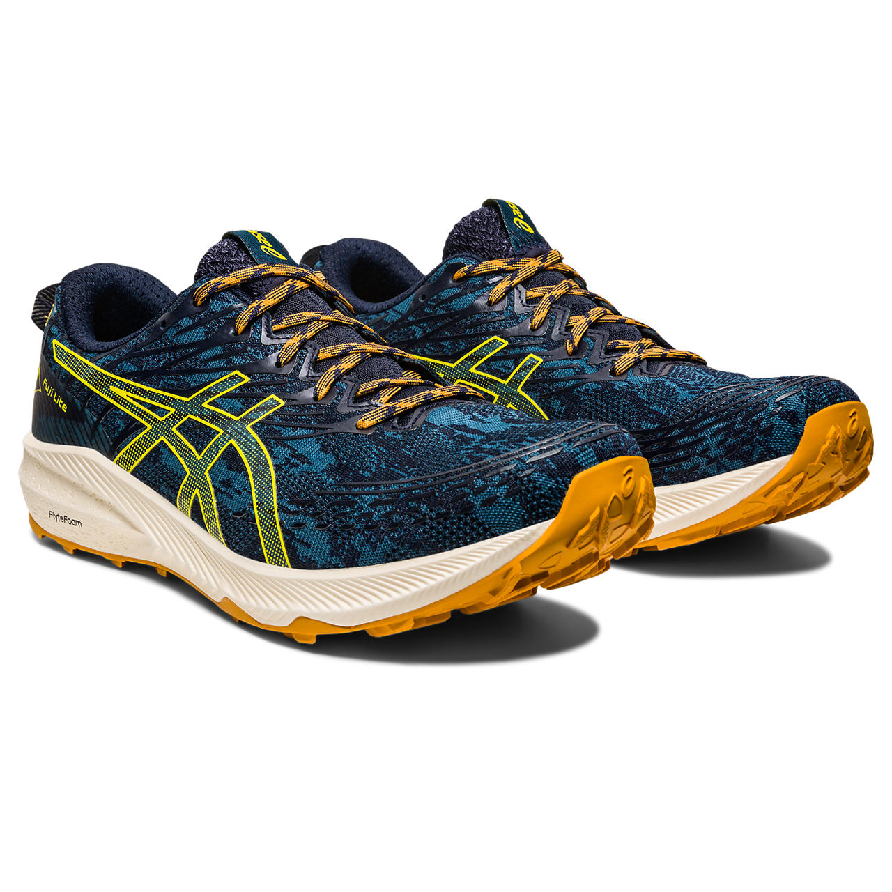 Asics Fuji Lite 3 Erkek Lacivert Sarı Outdoor Koşu Ayakkabısı