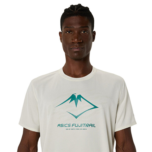 Asics Fujitrail Logo Ss Top Erkek Krem Kısa Kollu Tshirt 2011C981-201-3