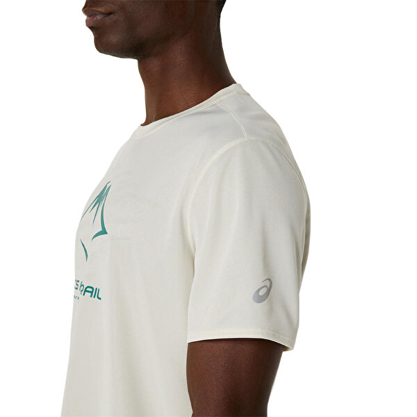 Asics Fujitrail Logo Ss Top Erkek Krem Kısa Kollu Tshirt 2011C981-201-4