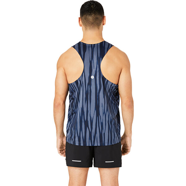 Asics Road All Over Print Singlet Erkek Blue Atlet 2011D091-400-2