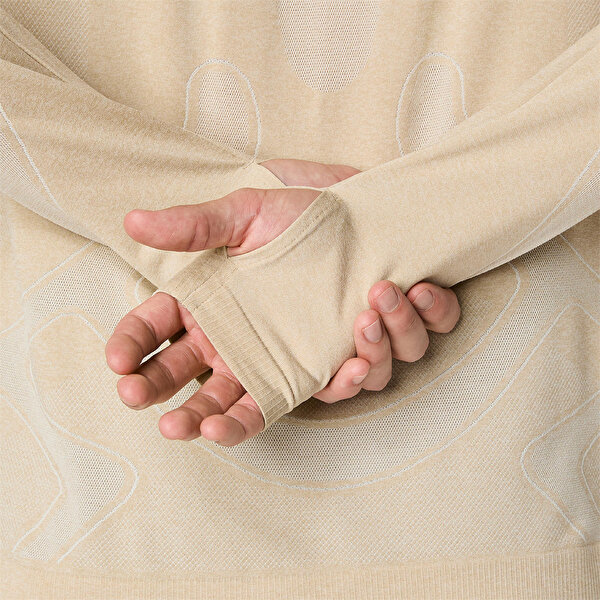 Asics Road Seamless Ls Top Erkek Bej Tshirt 2011D356-100-5