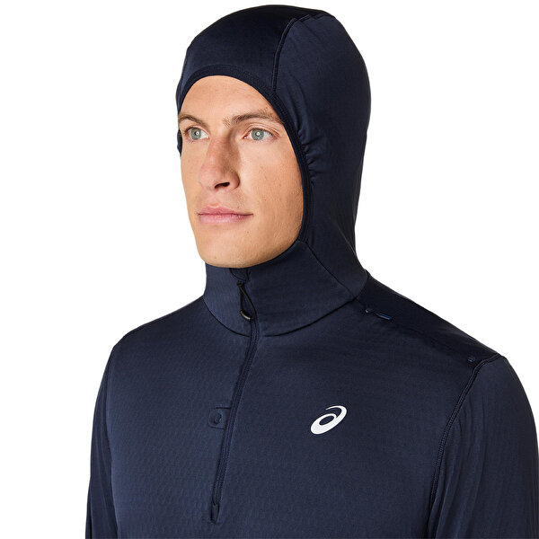 Asics Road Winter Ls Hoodie Erkek Lacivert Sweatshirt 2011D359-400-7