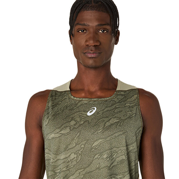 Asics Fujitrail Singlet Erkek Yeşil Atlet 2011D388-300-5