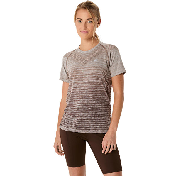 Asics Seamless Ss Top Kadın Gri Kısa Kollu Tshirt 2012C385-022