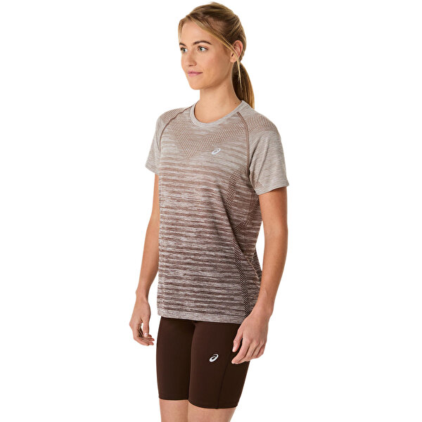 Asics Seamless Ss Top Kadın Gri Kısa Kollu Tshirt 2012C385-022-1