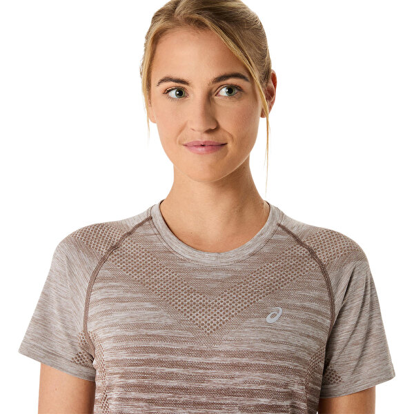 Asics Seamless Ss Top Kadın Gri Kısa Kollu Tshirt 2012C385-022-3
