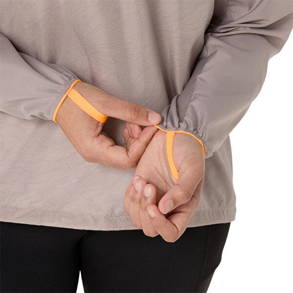 Asics Fujitrail Packable Windbreaker Kadın Gri Ceket 2012D313-020-5