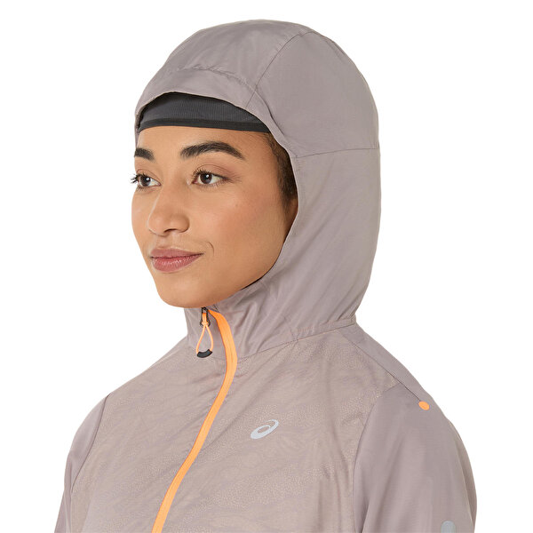 Asics Fujitrail Packable Windbreaker Kadın Gri Ceket 2012D313-020-7