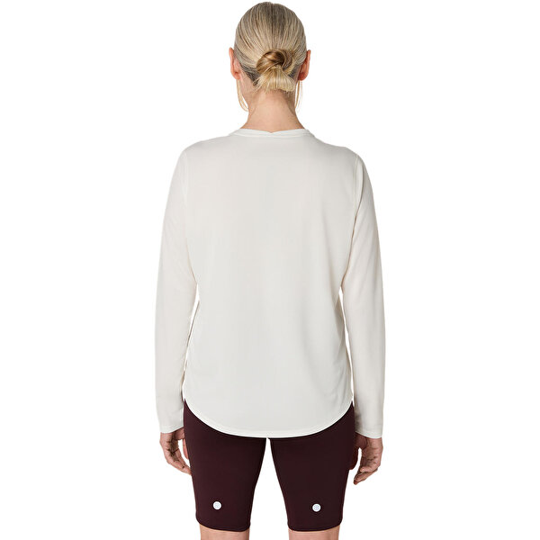 Asics Fujitrail Logo Ls Top Kadın Bej Tshirt 2012D315-100-2