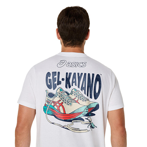 Asics Road Graphic Ss Tee Erkek Beyaz Kısa Kollu Tshirt 2031F026-101-4