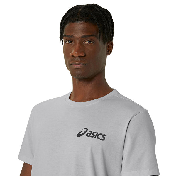 Asics Asics Chest Logo Ss Tee Erkek Gri Siyah Kısa Kollu Tshirt 2031E659-022-3