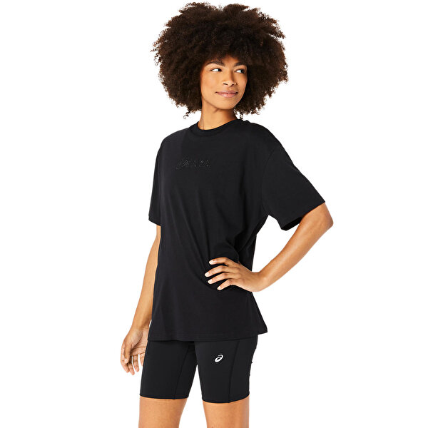 Asics Asics Logo Tee Kadın Siyah Kısa Kollu Tshirt 2032C843-002-1
