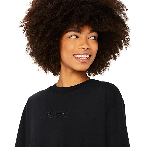 Asics Asics Logo Tee Kadın Siyah Kısa Kollu Tshirt 2032C843-002-3