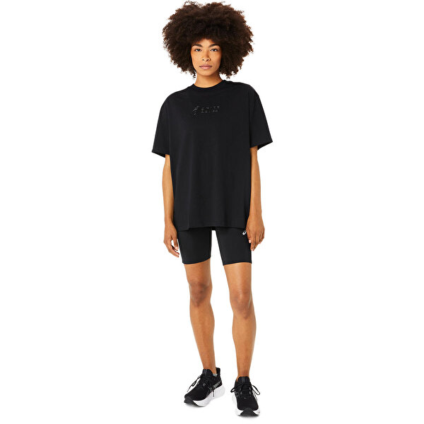 Asics Asics Logo Tee Kadın Siyah Kısa Kollu Tshirt 2032C843-002-5