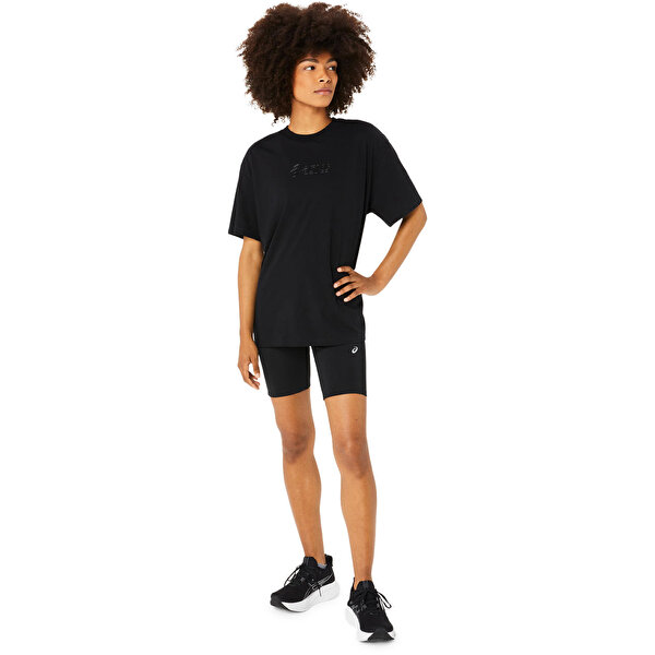 Asics Asics Logo Tee Kadın Siyah Kısa Kollu Tshirt 2032C843-002-6