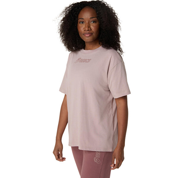 Asics Asics Logo Tee Kadın Açık Kahvrerengi Kısa Kollu Tshirt 2032C843-702-1