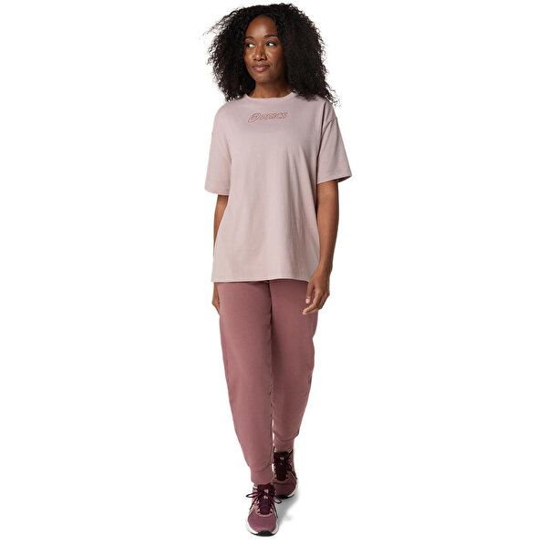 Asics Asics Logo Tee Kadın Açık Kahvrerengi Kısa Kollu Tshirt 2032C843-702-5