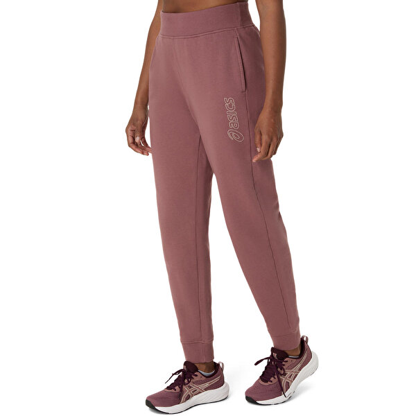 Asics Asics Logo Sweatpant Kadın Bordo Eşofman Altı 2032C844-601-1