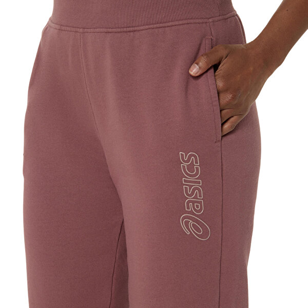 Asics Asics Logo Sweatpant Kadın Bordo Eşofman Altı 2032C844-601-3