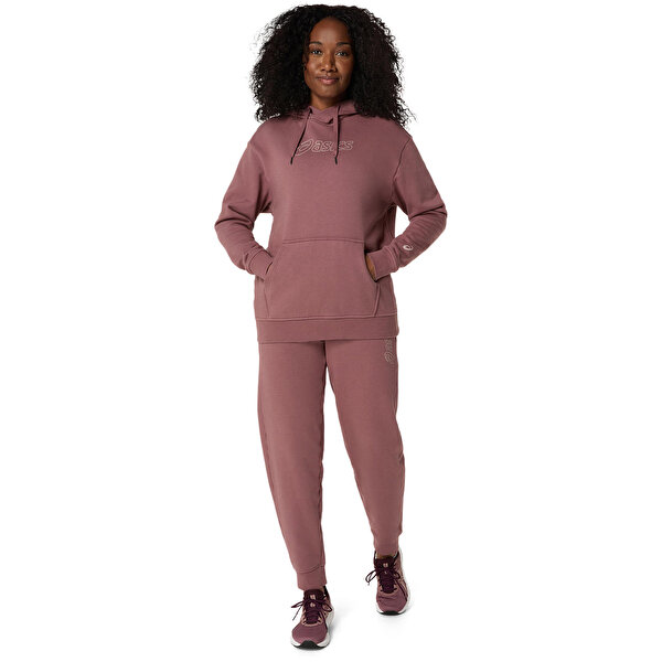 Asics Asics Logo Sweatpant Kadın Bordo Eşofman Altı 2032C844-601-6