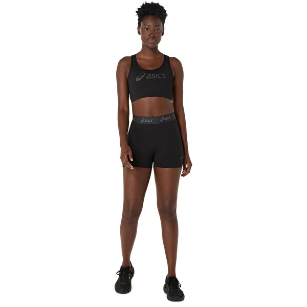 Asics Essential Asics Logo Padless Bra Kadın Black/pure Silver Sporcu Sütyeni 2032D259-001-5