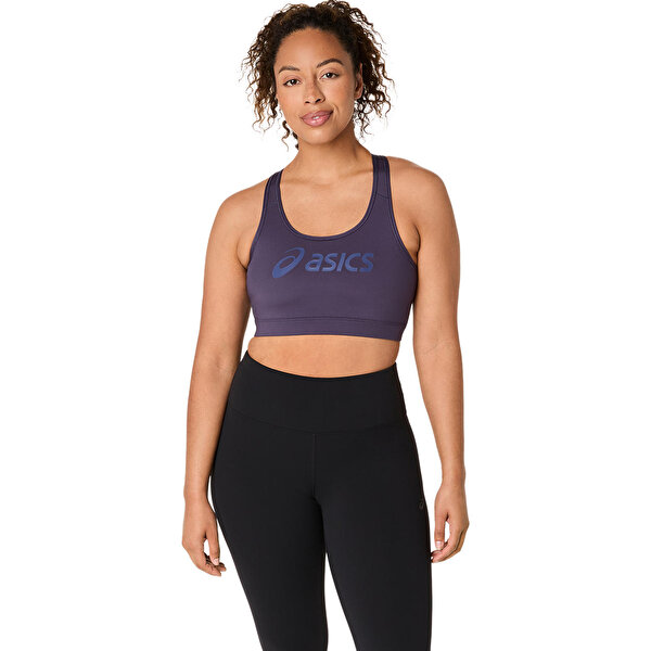 Essential Asics Logo Padless Bra Kadın Dark Purple Sporcu Sütyeni 2032D259-500
