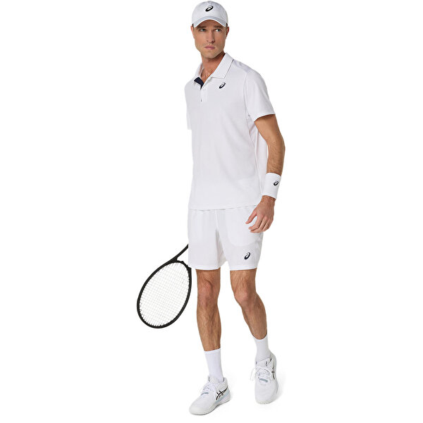 Asics Court Polo Erkek White Traditional Kısa Kollu Tshirt 2041A340-100-6