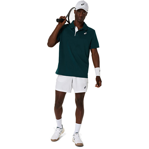 Asics Court Polo Erkek Dark Green Kısa Kollu Tshirt 2041A340-300-7