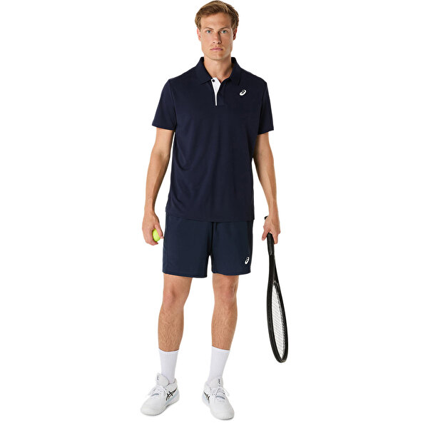 Asics Court Polo Erkek Blue Kısa Kollu Tshirt 2041A340-400-6