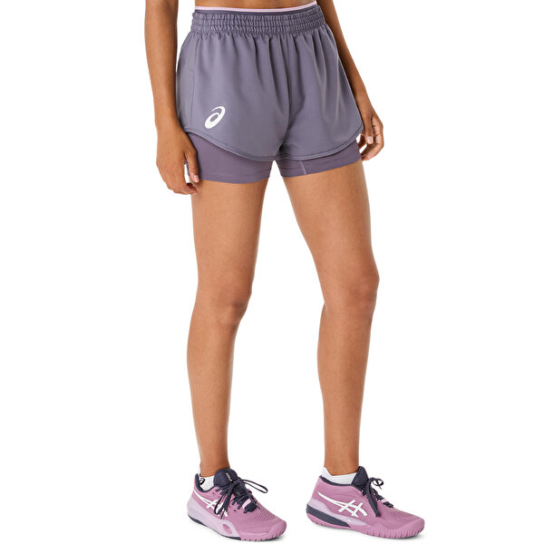 Asics Match Short Kadın Dark Purple Şort 2042A352-500-1