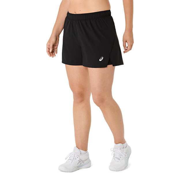 Asics Court 2-N-1 Short Kadın Black/pure Silver Şort 2042A375-001-1