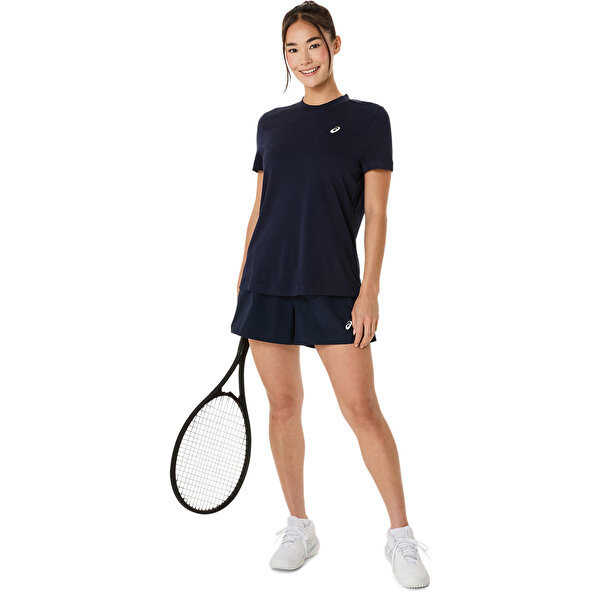 Asics Court Ss Top Kadın Blue Kısa Kollu Tshirt 2042A371-400-5