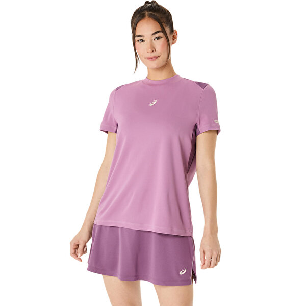 Padel Court Ss Top Kadın Dark Purple Kısa Kollu Tshirt 2042A380-500