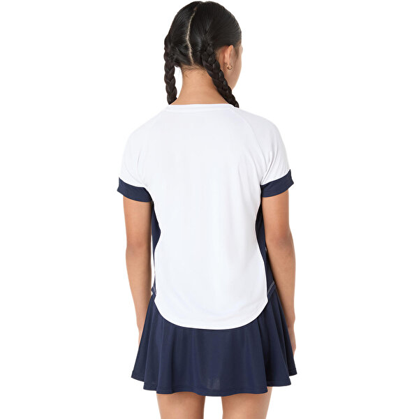 Asics Girls Tennis Ss Top Çocuk Beyaz Kısa Kollu Tshirt 2044A045-101-2