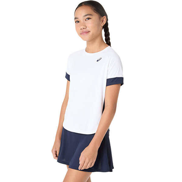 Asics Girls Tennis Ss Top Çocuk Beyaz Kısa Kollu Tshirt 2044A045-101-3