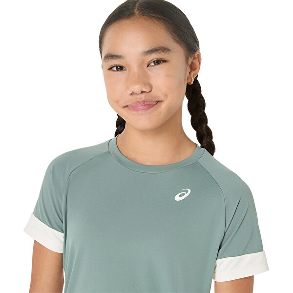 Asics Girls Tennis Ss Top Çocuk Blue Kısa Kollu Tshirt 2044A045-400-3