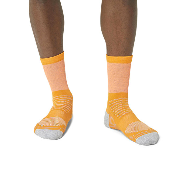 Asics Lite-show Run Crew Sock Unisex Sarı Kırmızı Koşu Çorabı 3013A866-800-2