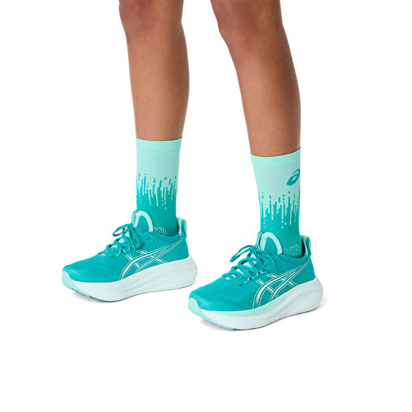 Asics Performance Run Sock Crew Unisex Açık Mavi Koşu Çorabı 3013A977-404-5