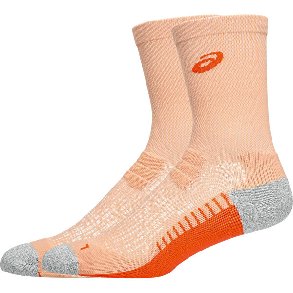 Asics Performance Run Sock Crew Unisex Gri-pembe Koşu Çorabı 3013B002-800-1