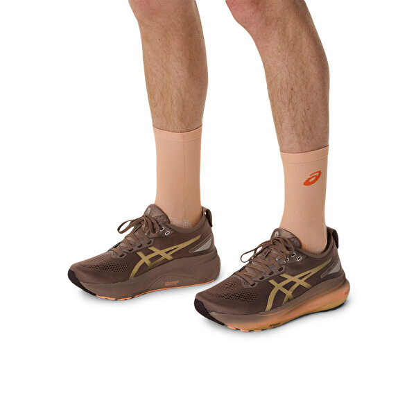 Asics Performance Run Sock Crew Unisex Gri-pembe Koşu Çorabı 3013B002-800-6