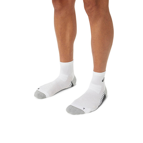 Asics Performance Run Sock Quarter Unisex White Traditional Koşu Çorabı 3013B003-100-3
