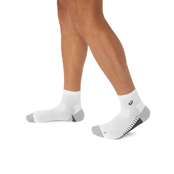 Asics Performance Run Sock Quarter Unisex White Traditional Koşu Çorabı 3013B003-100-4