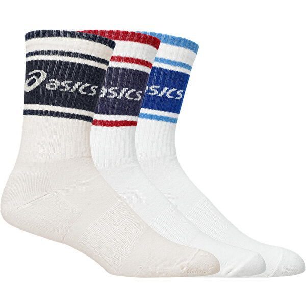 Asics 3 Pack Asics Logo Crew Sock Unisex Yellow Koşu Çorabı 3033B879-200